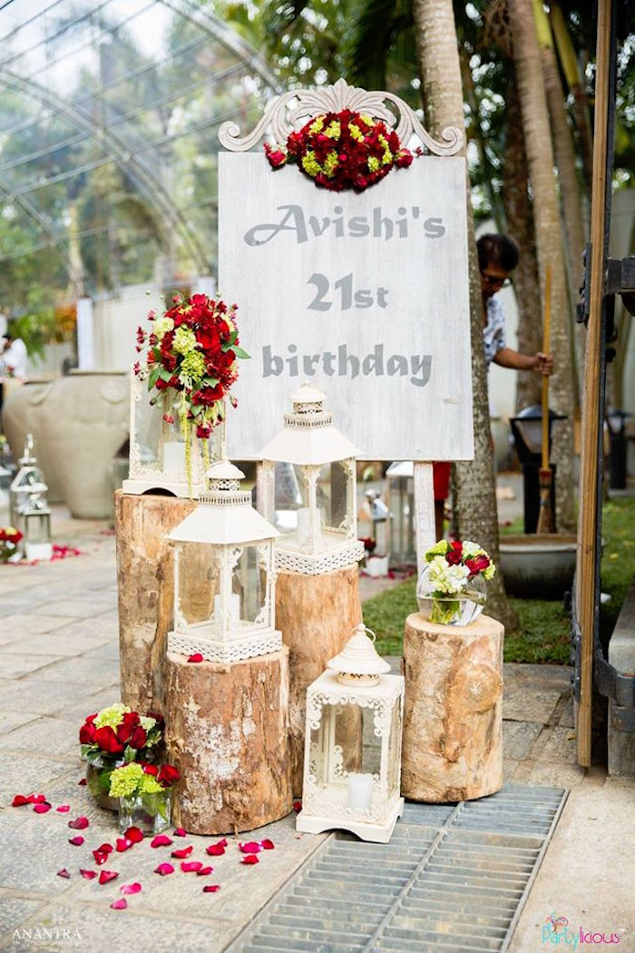 21st Birthday Party Decorations
 Kara s Party Ideas Rustic Vintage 21st Birthday Party