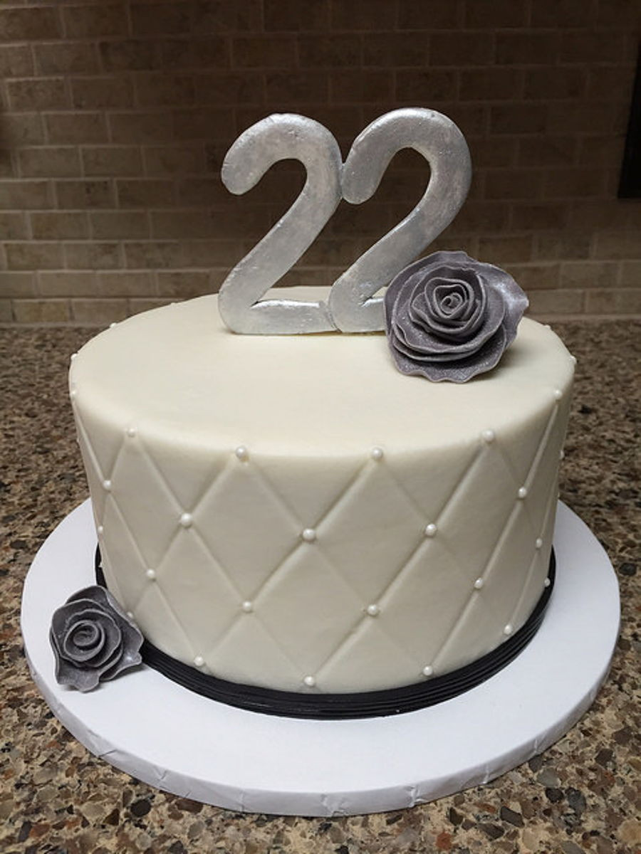 22nd Birthday Cake
 Black And White 22Nd Birthday Cake CakeCentral