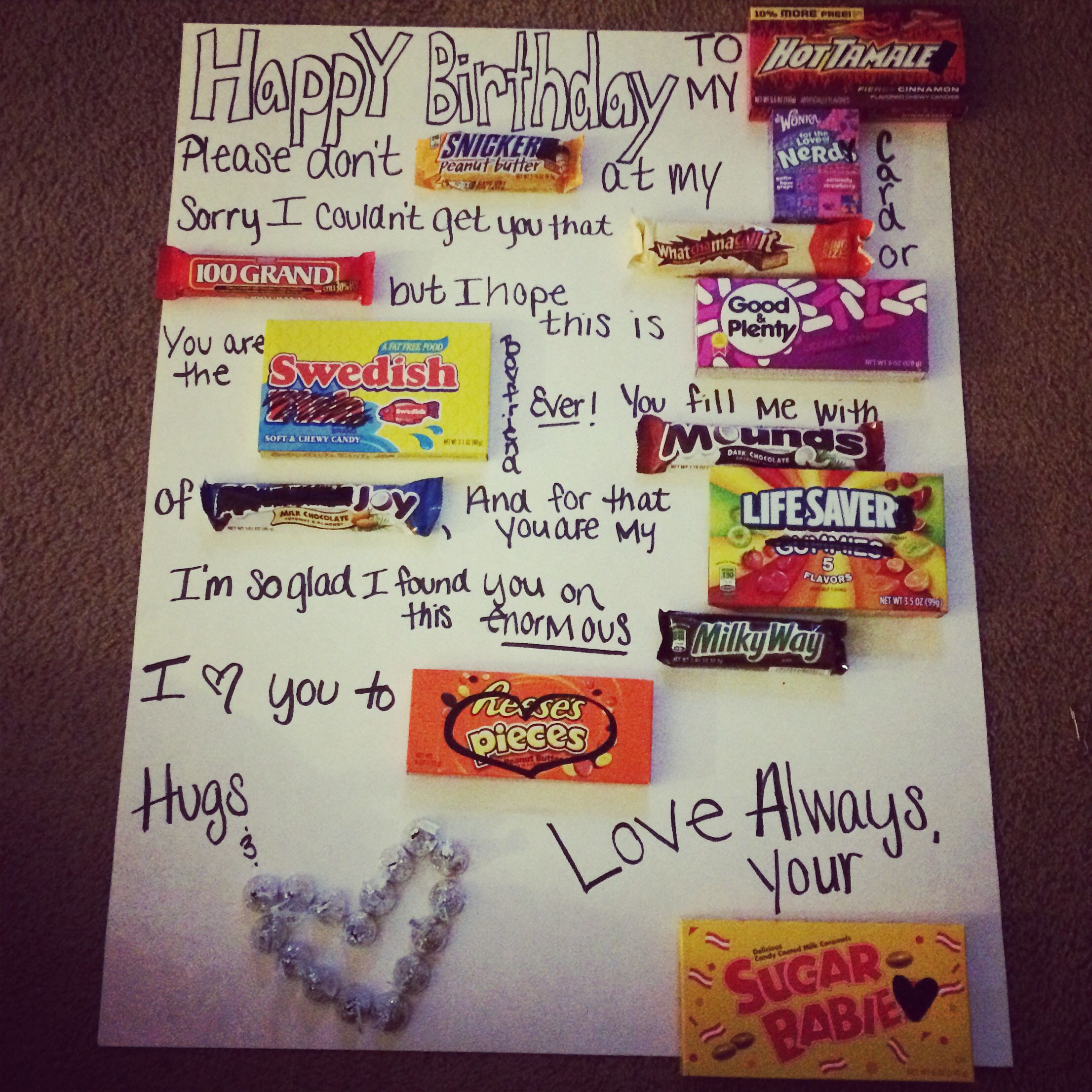 22Nd Birthday Gift Ideas For Boyfriend
 Boyfriend birthday poster I made for his 22nd birthday