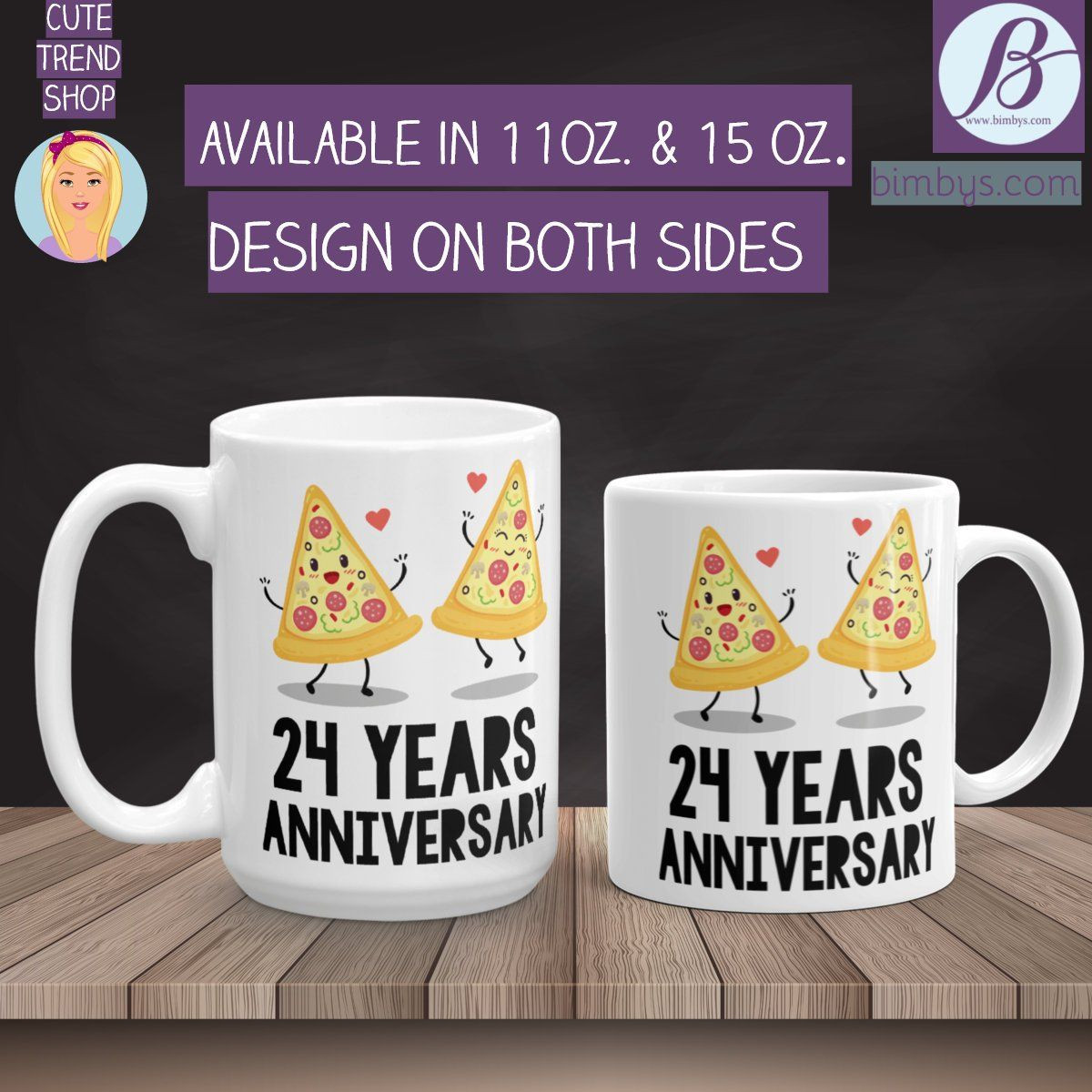 24Th Anniversary Gift Ideas
 Anniversary Gift Idea 24th Anniversary Mugs 24th