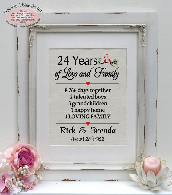 24Th Anniversary Gift Ideas
 24th wedding anniversary 24 years married 24 years
