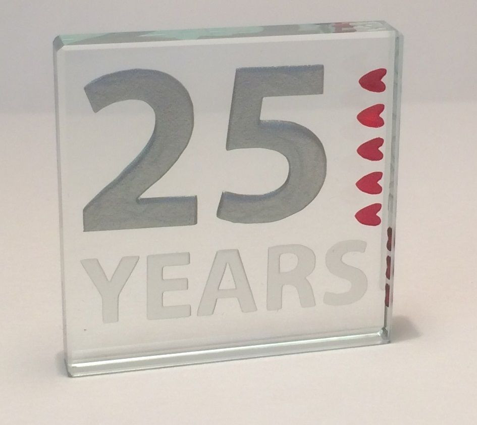 25 Year Anniversary Gift Ideas
 25th Silver Wedding Anniversary Spaceform 25 Years of love