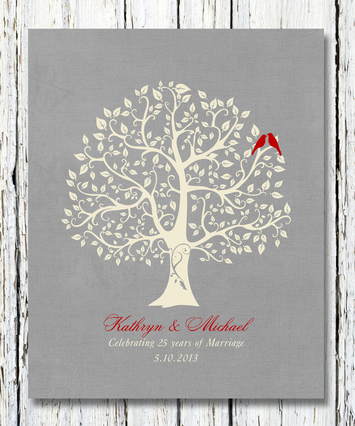 25Th Anniversary Gift Ideas For Couple
 Personalized 25th Silver Wedding Anniversary Gift Special