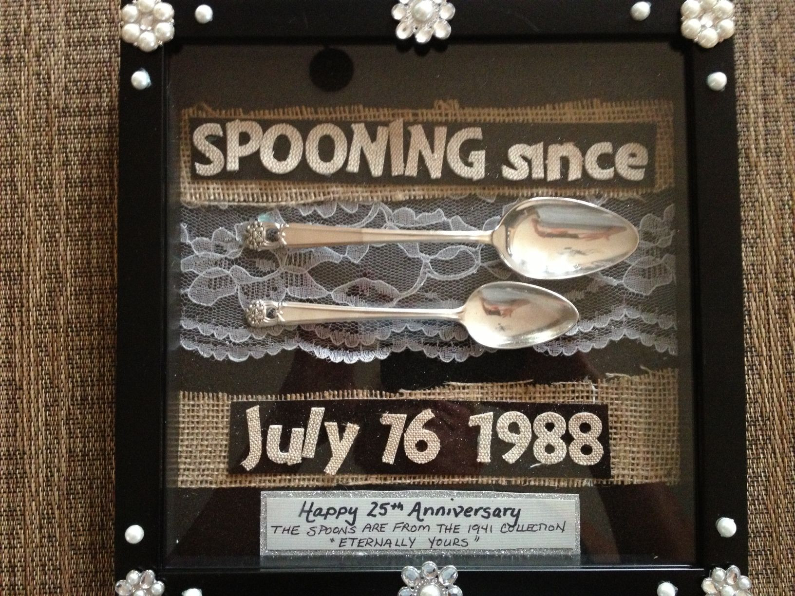 25Th Anniversary Gift Ideas For Friends
 Made this for my favorite couple celebrating their 25th