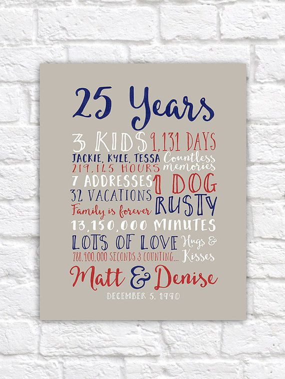 25Th Anniversary Gift Ideas For Husband
 17 Best images about 25th wedding anniversary on Pinterest