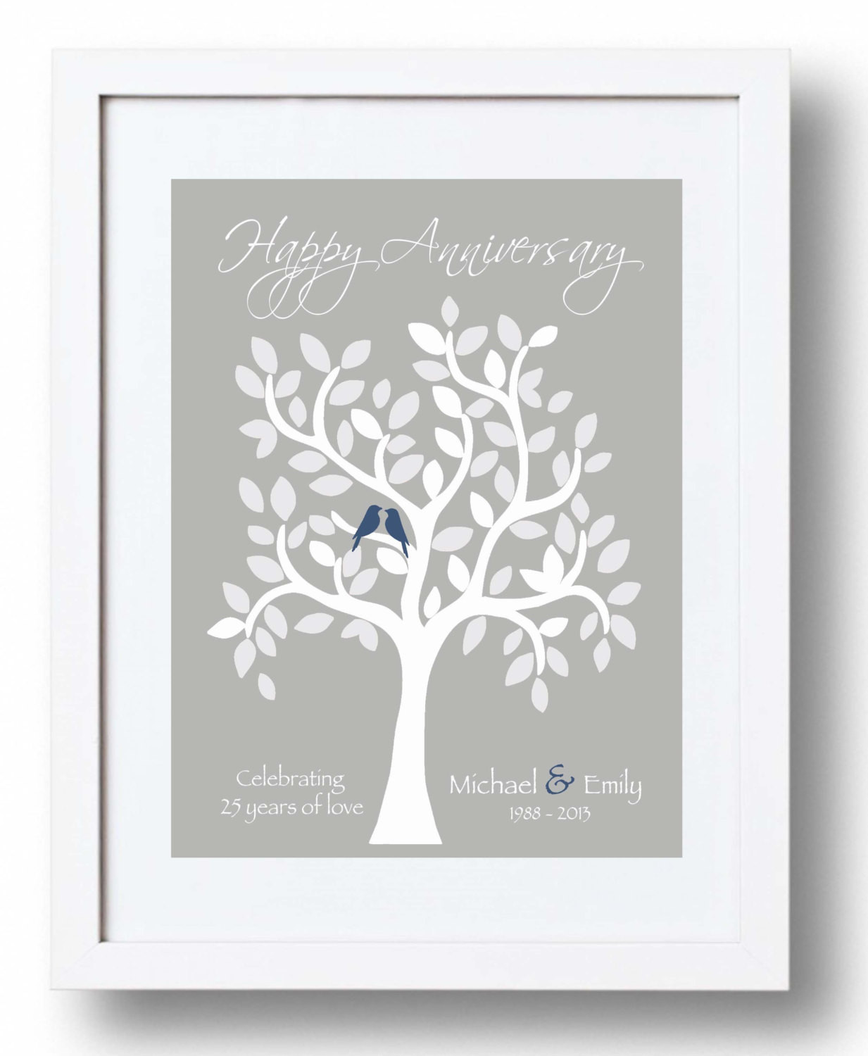 25Th Anniversary Gift Ideas For Parents
 25th Anniversary Gift for Parents 25th Silver Anniversary