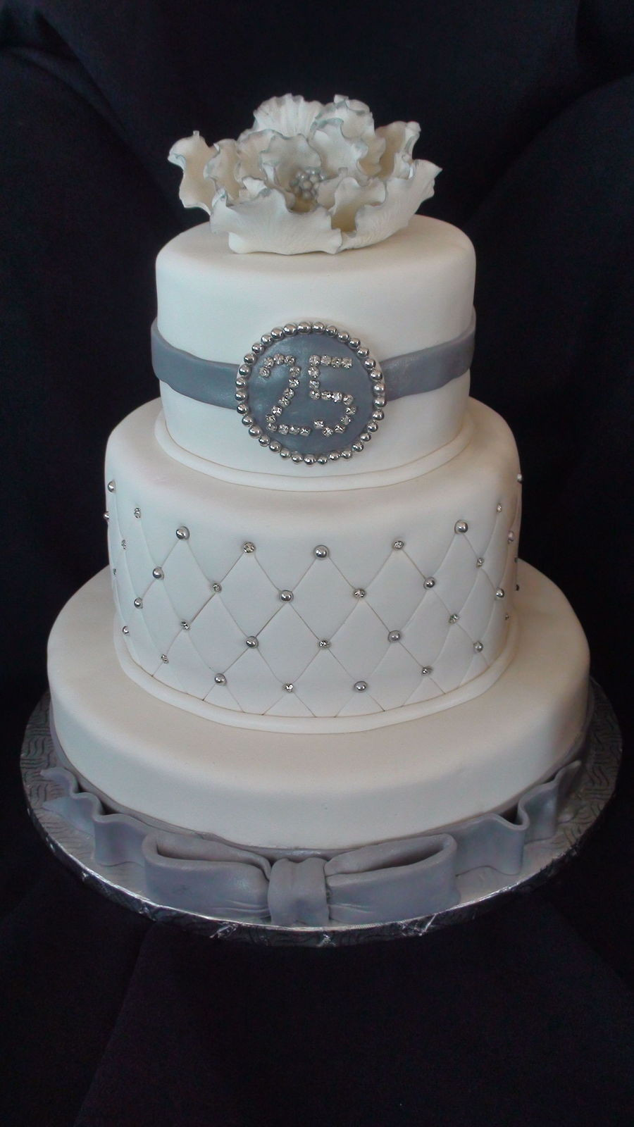 25th Wedding Anniversary Cakes
 25Th Silver Wedding Anniversary Cake CakeCentral