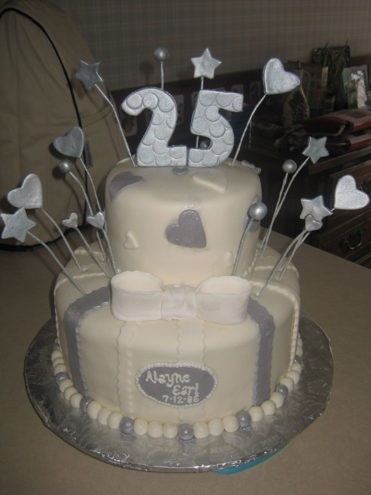 25th Wedding Anniversary Cakes
 25th Wedding Anniversary Cake A Day to remember