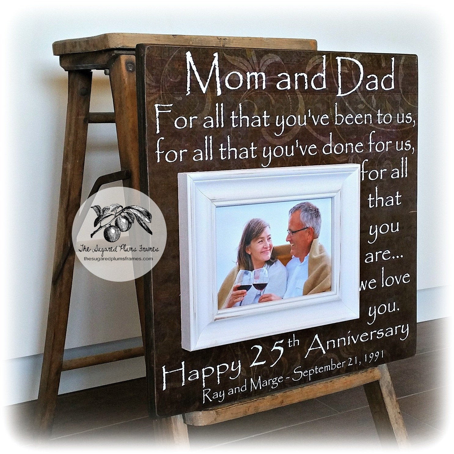 25Th Wedding Anniversary Gift Ideas For Parents
 25th Anniversary Gifts for Parents Silver Anniversary Gift