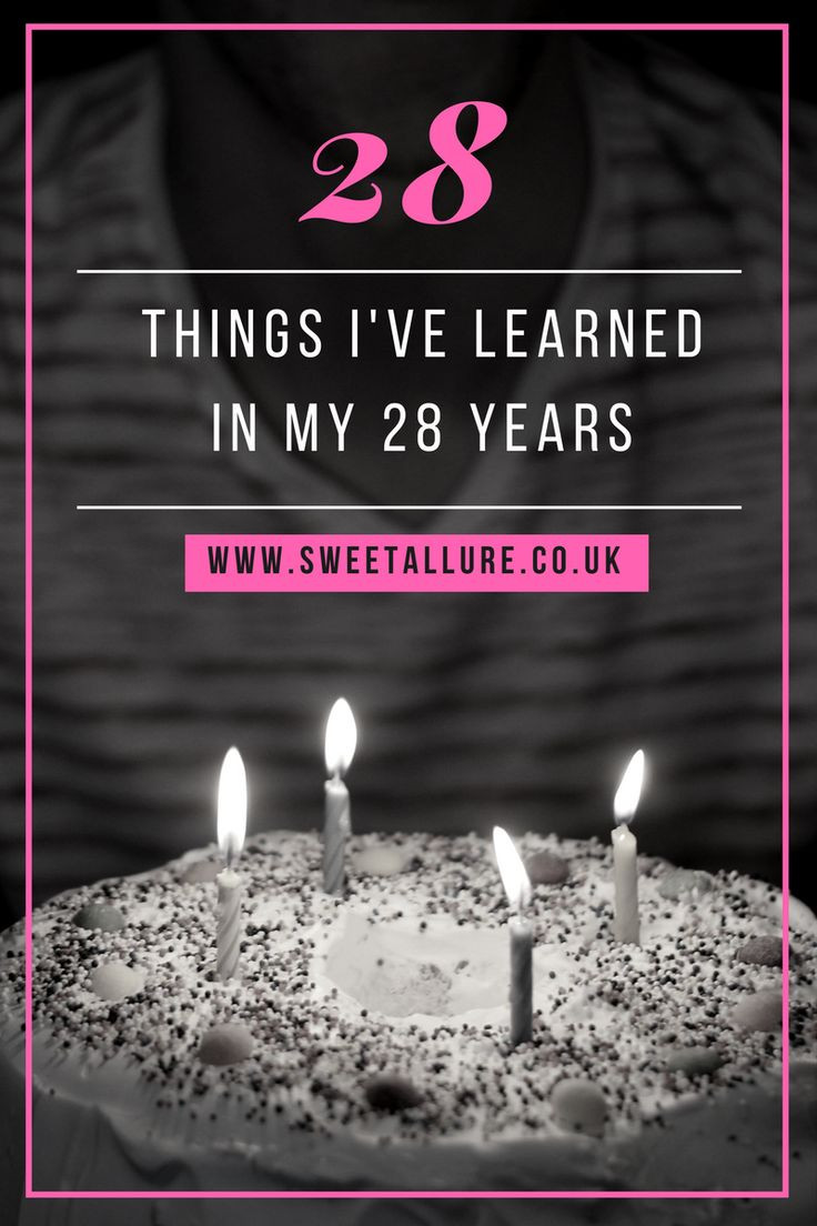 28Th Birthday Quotes
 28 Things I’ve Learned In My 28 Years Sweet Allure