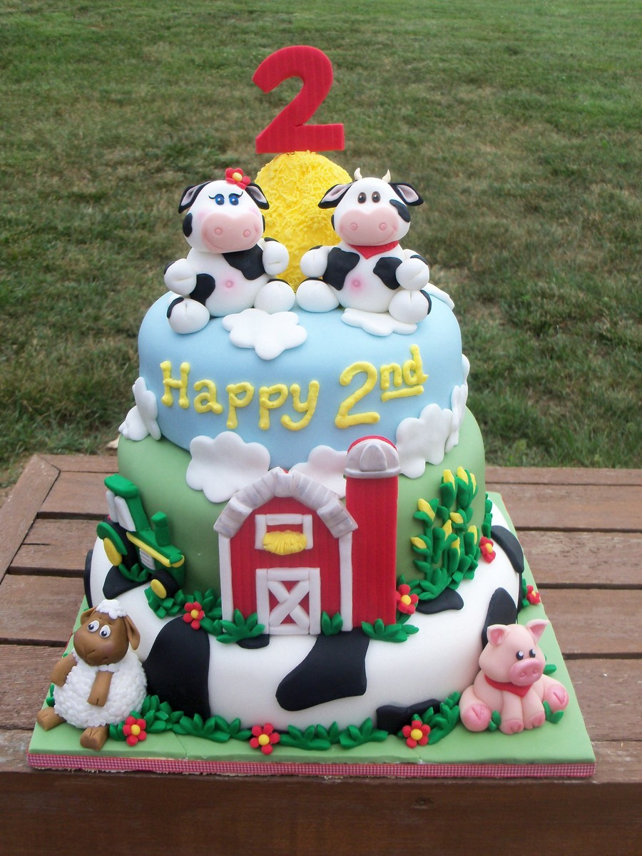 2nd Birthday Cake Ideas
 Farm Theme Bday Cake CakeCentral