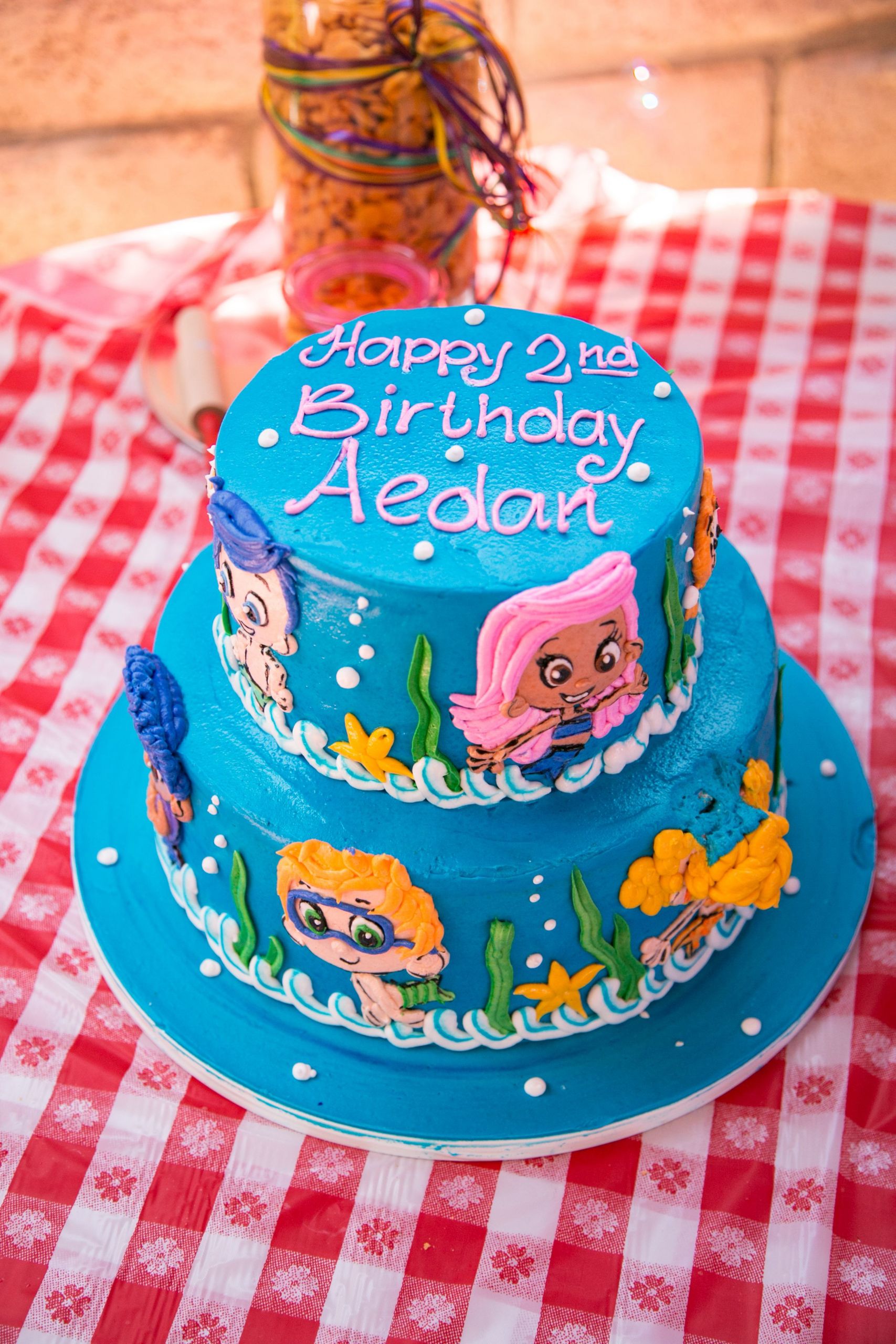 2nd Birthday Cake Ideas
 birthday cake bubble guppies for my baby boys 2nd bday I