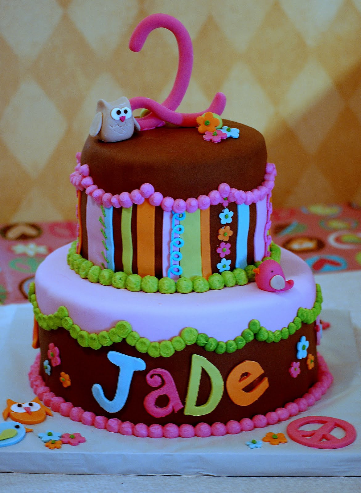 2nd Birthday Cake
 CakeFilley Groovy 2nd Birthday Cake