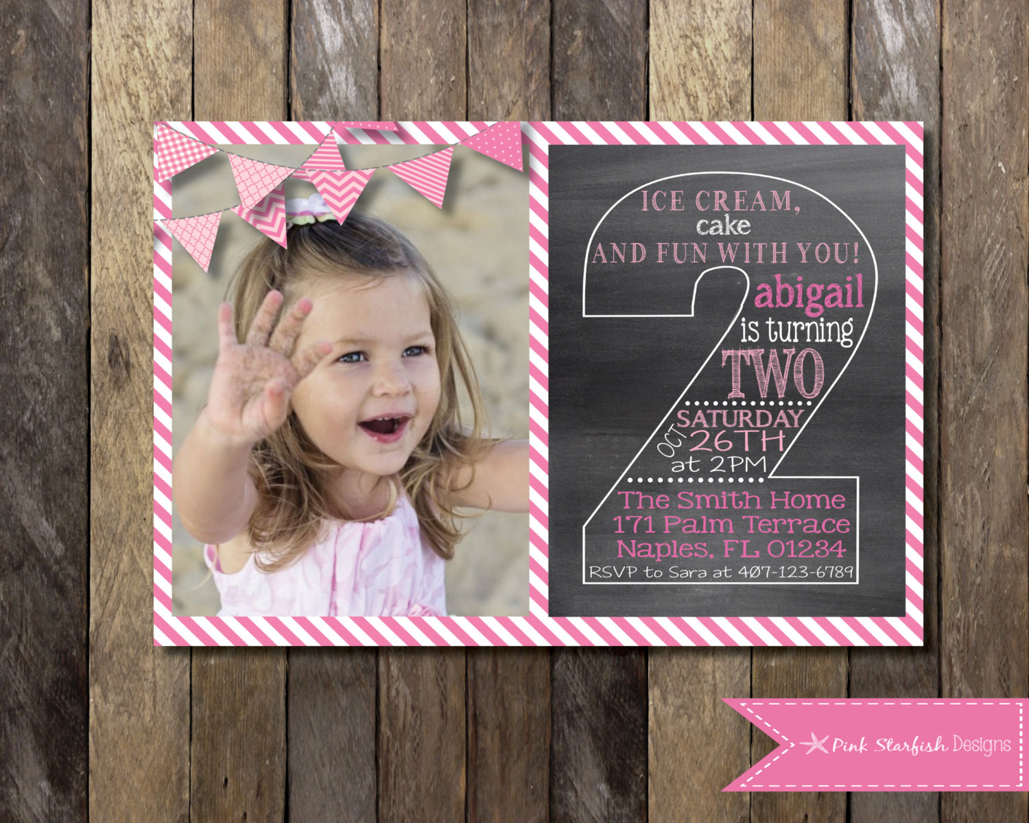 2nd Birthday Gift Ideas
 Chalkboard Second Birthday Invitation Second Birthday