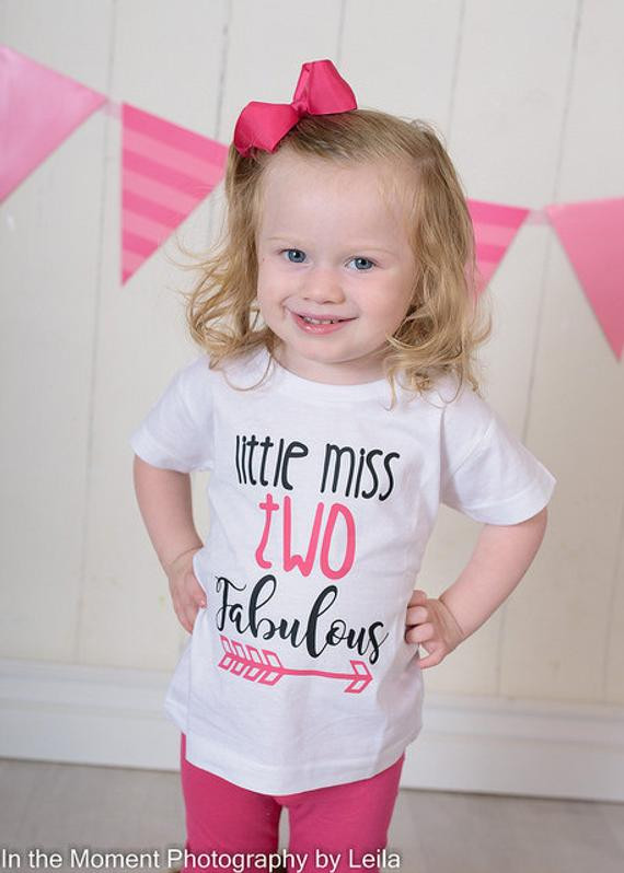 2Nd Birthday Gift Ideas For Girl
 Little Miss TWO Fabulous 2nd Birthday Shirt Birthday Shirt