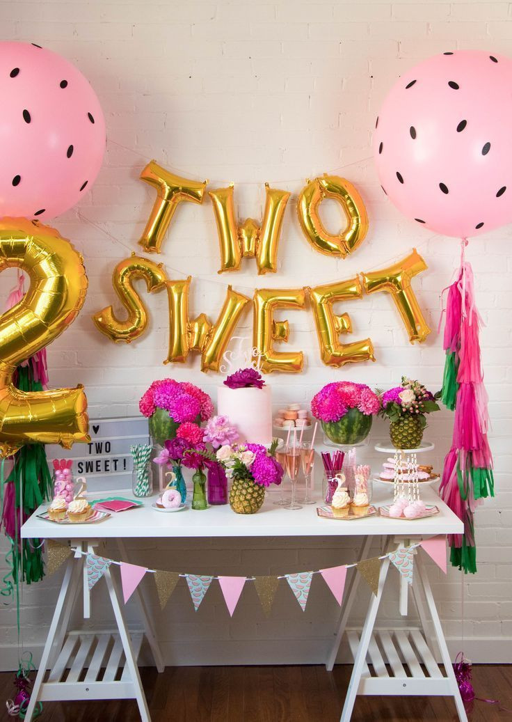 2Nd Birthday Gift Ideas For Girl
 Two Sweet Balloon Banner Two tti Fruity Theme Decor