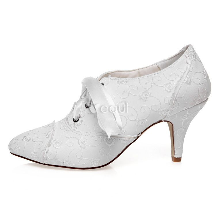 3 Inch Wedding Shoes
 Vintage Satin Wedding Shoes 3 Inch Stiletto Heels