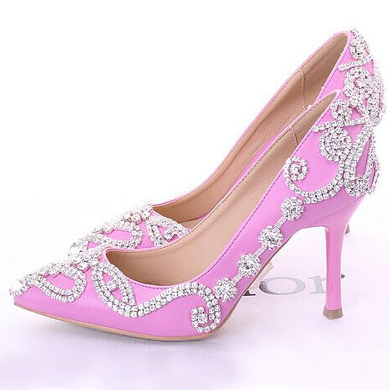 3 Inch Wedding Shoes
 Glamorous Popular 3 Inch Heels Pink Wedding Shoes Bridal