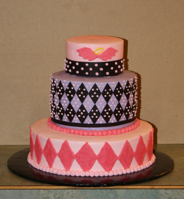 3 Tier Birthday Cake
 Party Cakes Argyle Lil Angel 3 Tier Birthday Cake