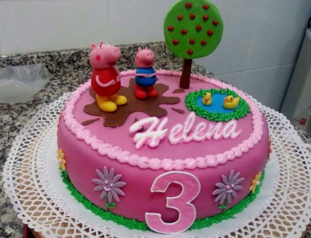 3 Year Old Birthday Cake
 Pink Birthday Cake for 3 year old Girl JPG