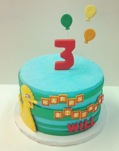 3 Year Old Birthday Cake
 Big bird round birthday cake for 3 year old JPG 1 ment