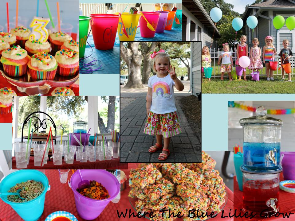 3 Yr Old Birthday Party Food Ideas
 Where The Blue Lilies Grow Rainbow Birthday Party for a