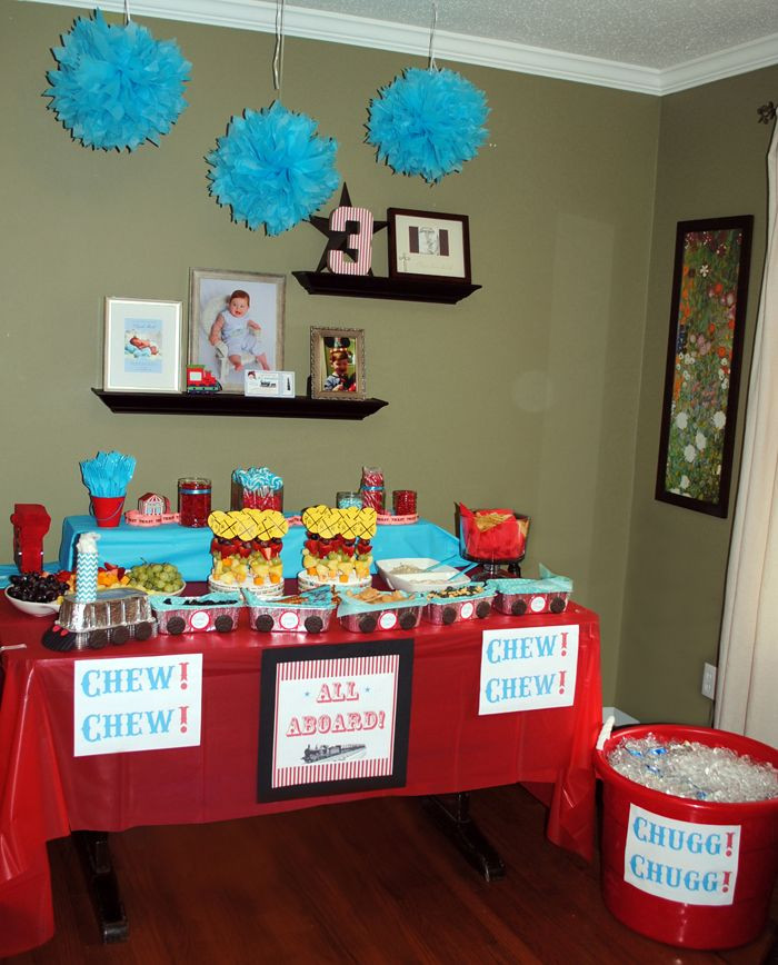 3 Yr Old Birthday Party Food Ideas
 Railroad Train Themed Birthday Party for 3 year old boy