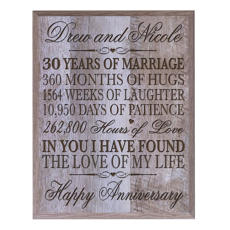 30 Years Wedding Anniversary Gift Ideas
 Personalized 30th Anniversary Gifts for him her Couple