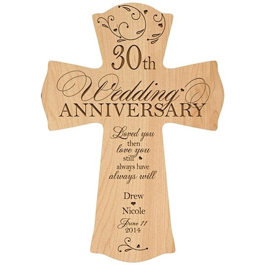 30 Years Wedding Anniversary Gift Ideas
 Buy Personalized 30th Anniversary Cross 30th Wedding
