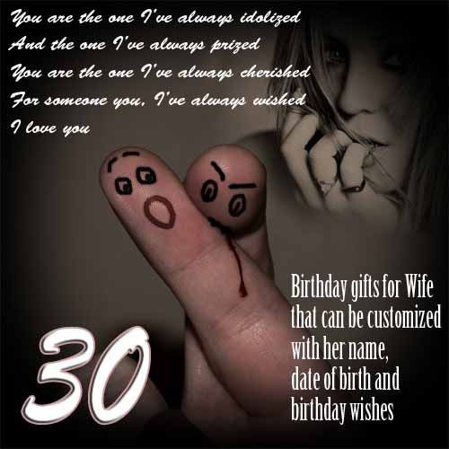 30Th Birthday Gift Ideas For Wife
 Gifts for wife 30 birthday Personalized 30th t ideas