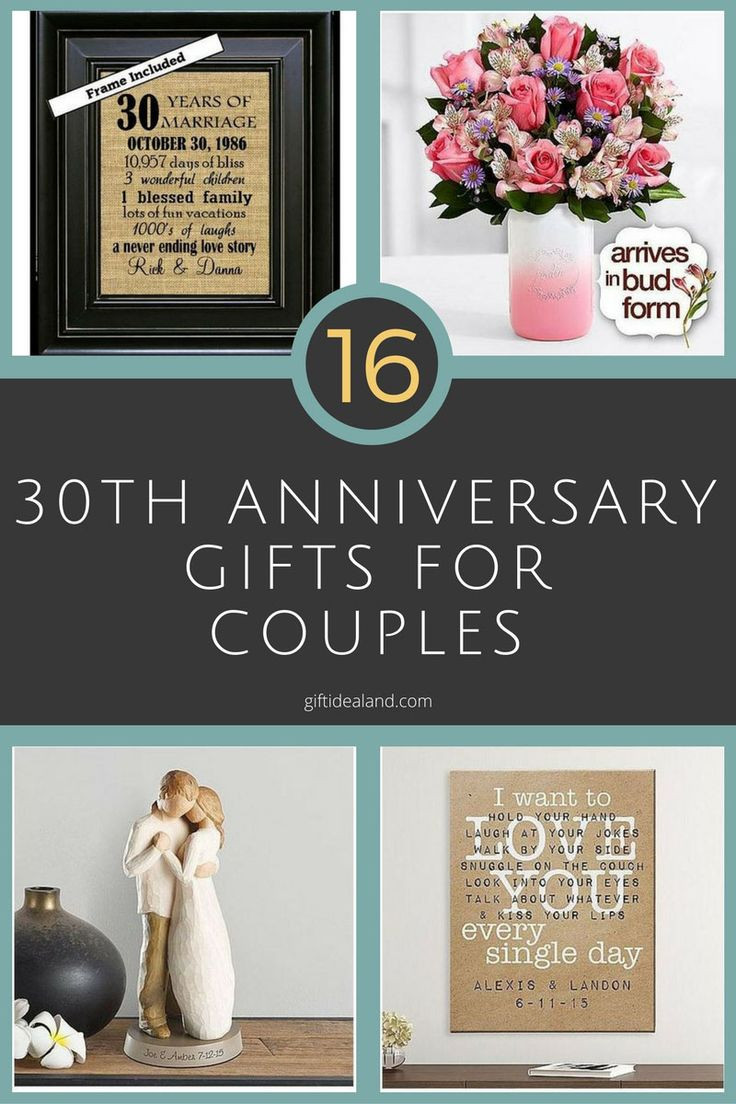 30Th Wedding Anniversary Gift Ideas For Couples
 30 Good 30th Wedding Anniversary Gift Ideas For Him & Her
