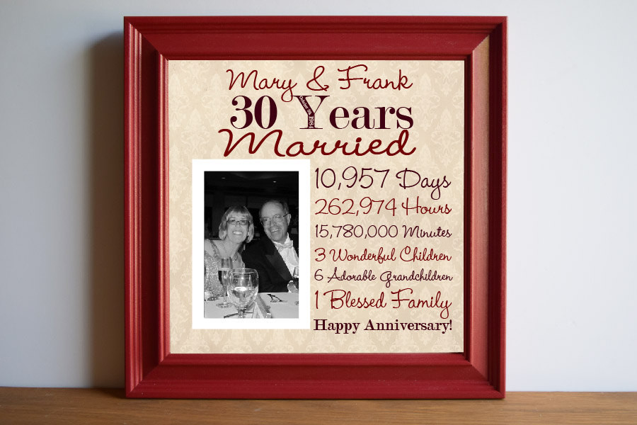 30Th Wedding Anniversary Gift Ideas For Parents
 30th Wedding Anniversary Gift Ideas
