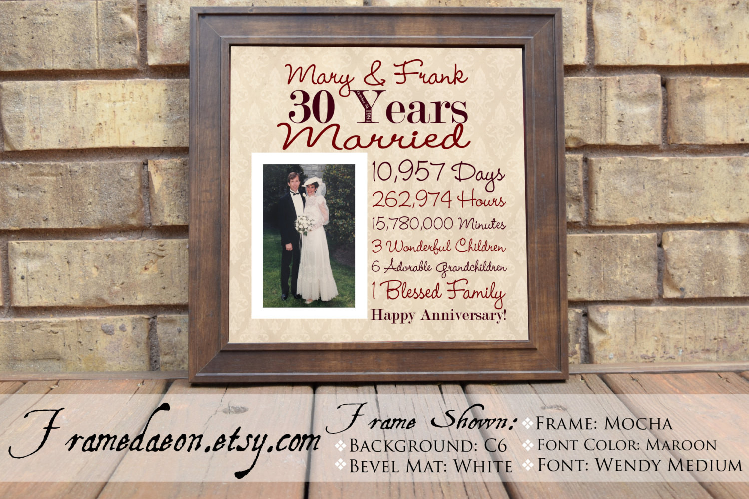 30Th Wedding Anniversary Gift Ideas For Parents
 Wedding Anniversary 30th Wedding Anniversary Gift Parent