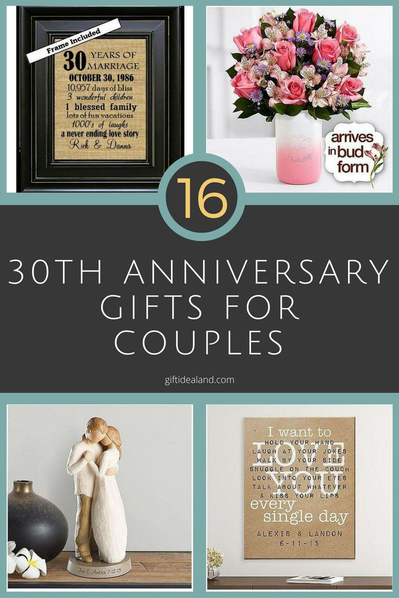 30Th Wedding Anniversary Gift Ideas For Parents
 30 Good 30th Wedding Anniversary Gift Ideas For Him & Her