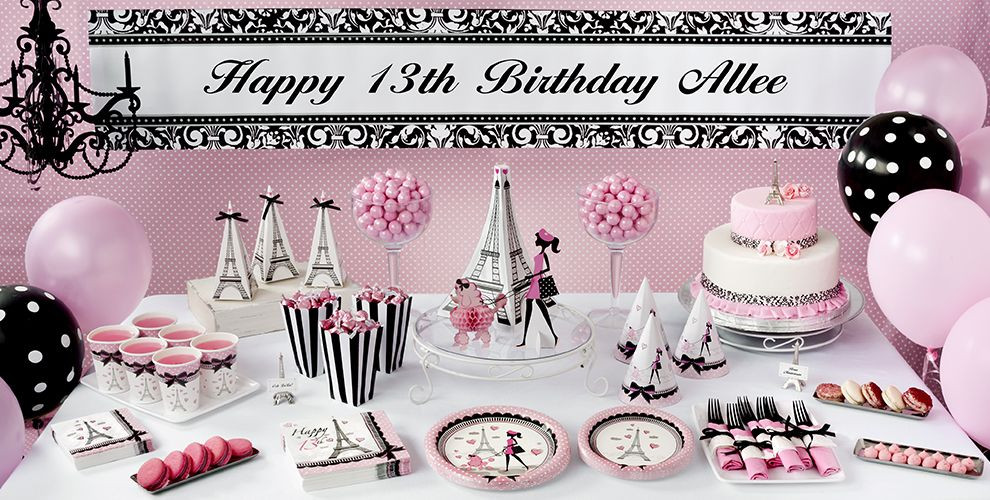 31Th Birthday Party Ideas
 Pink Paris 13th Birthday Party Supplies