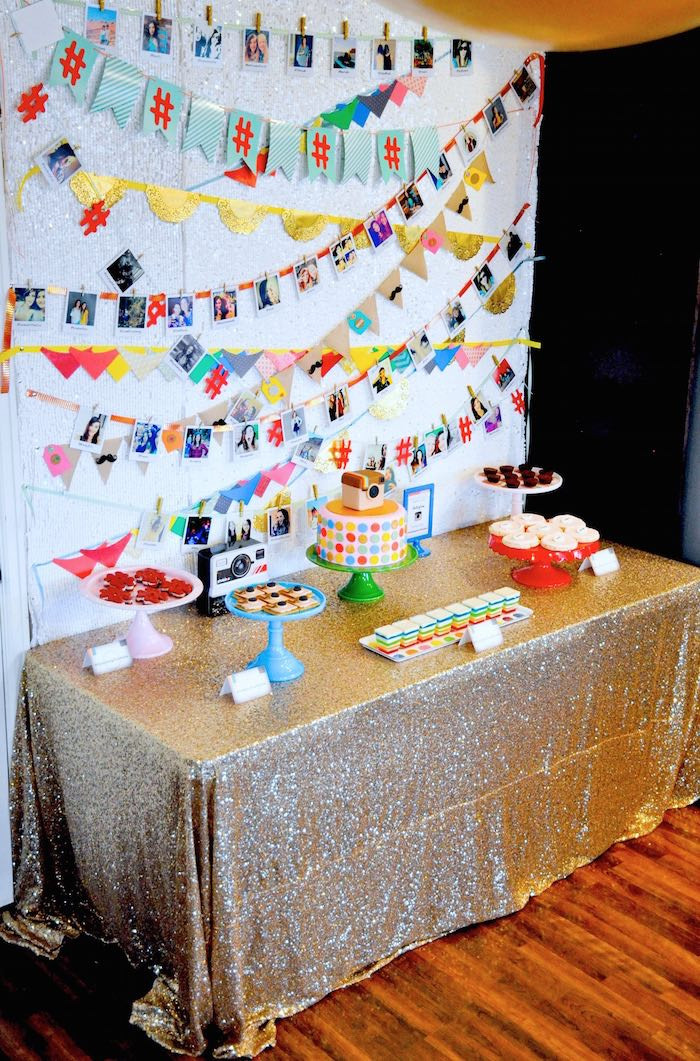 31Th Birthday Party Ideas
 Kara s Party Ideas Glam Instagram Themed 13th Birthday