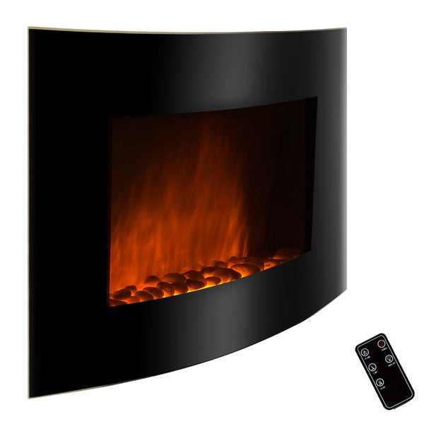 36 Inch Electric Fireplace
 Shop Golden Vantage 36 inch Black Free Wall Mount Indoor