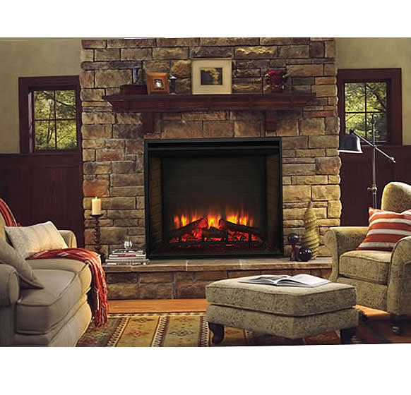 36 Inch Electric Fireplace
 SimpliFire 36" Built In Electric Fireplace
