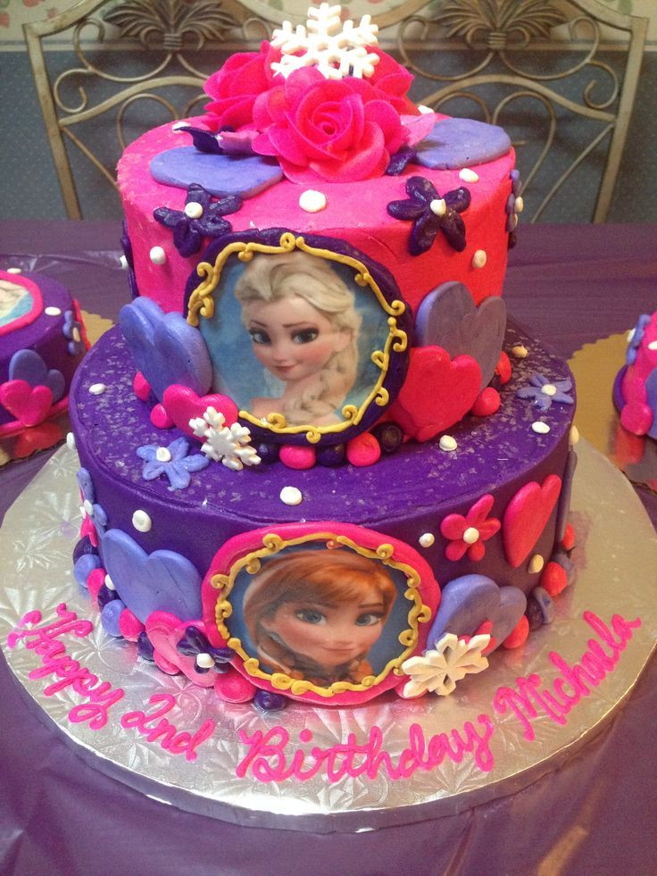 4 Year Old Little Girl Birthday Party Ideas
 pink frozen birthday cake for 4 yr old