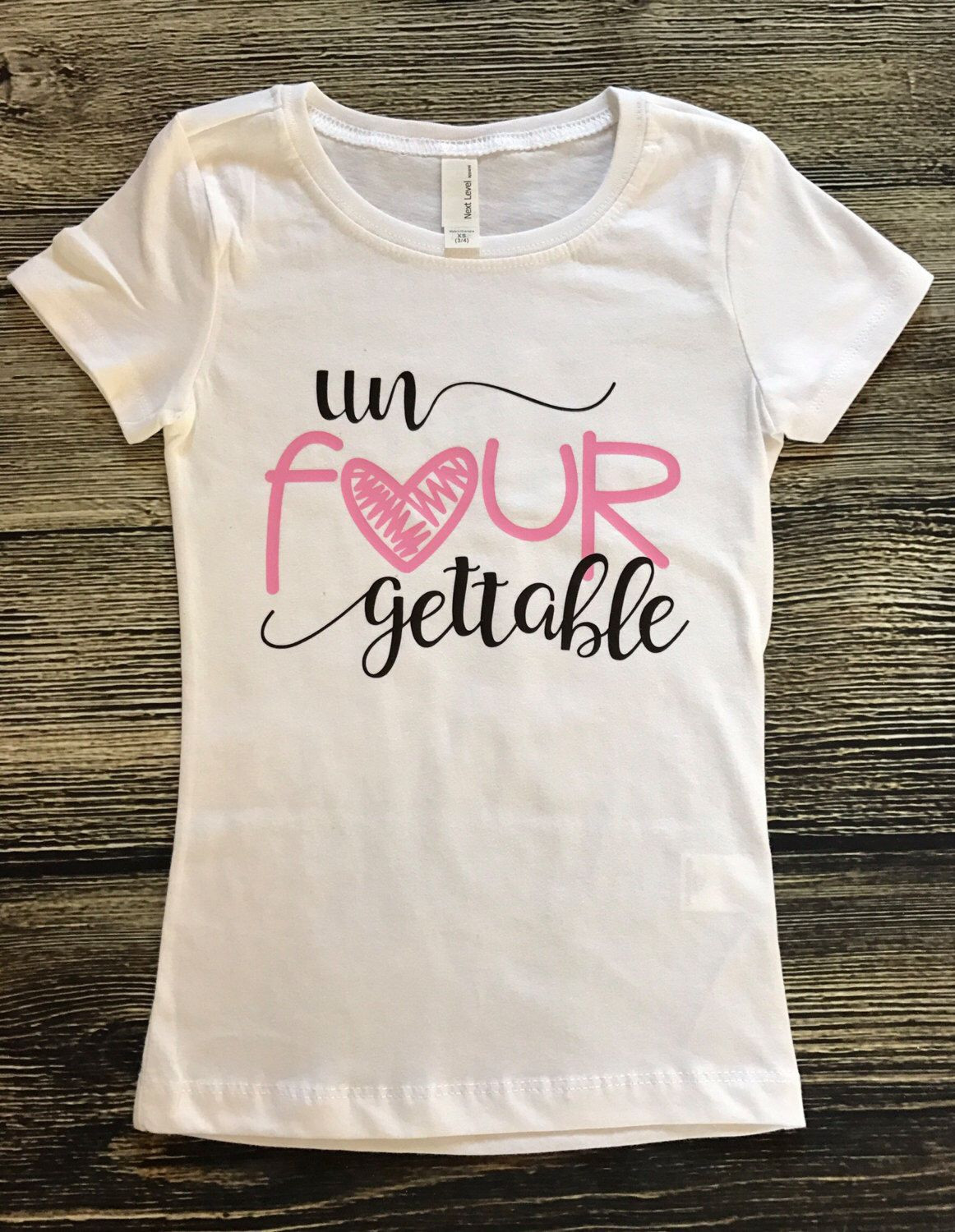 4 Year Old Little Girl Birthday Party Ideas
 Birthday girl shirt Four year old un four table