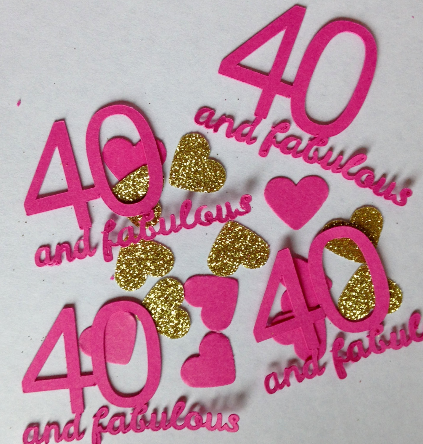 40 Birthday Decorations
 40 & Fabulous Table Confetti 40th Birthday Party