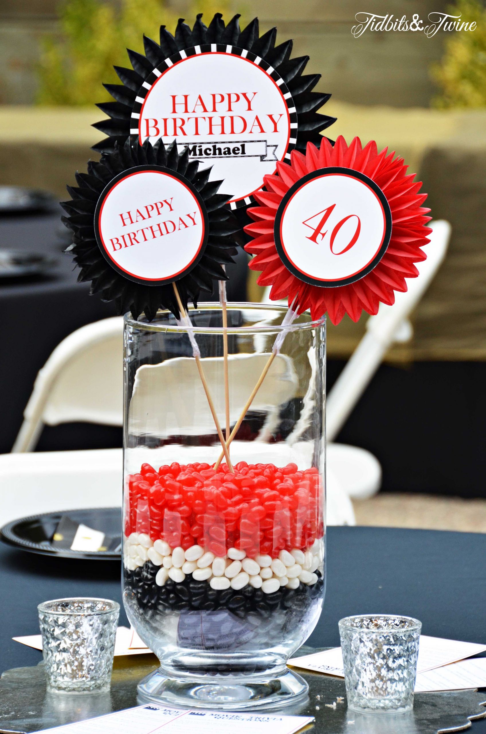 40 Birthday Decorations
 A Star Studded 40th Birthday Party TIDBITS&TWINE