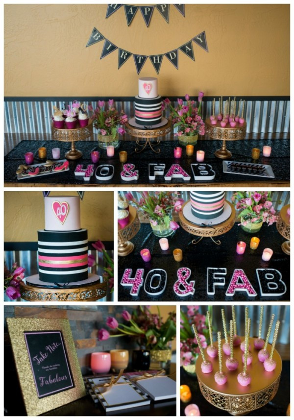 40 Birthday Decorations
 Glamorous 40th Birthday Party Pretty My Party Party Ideas