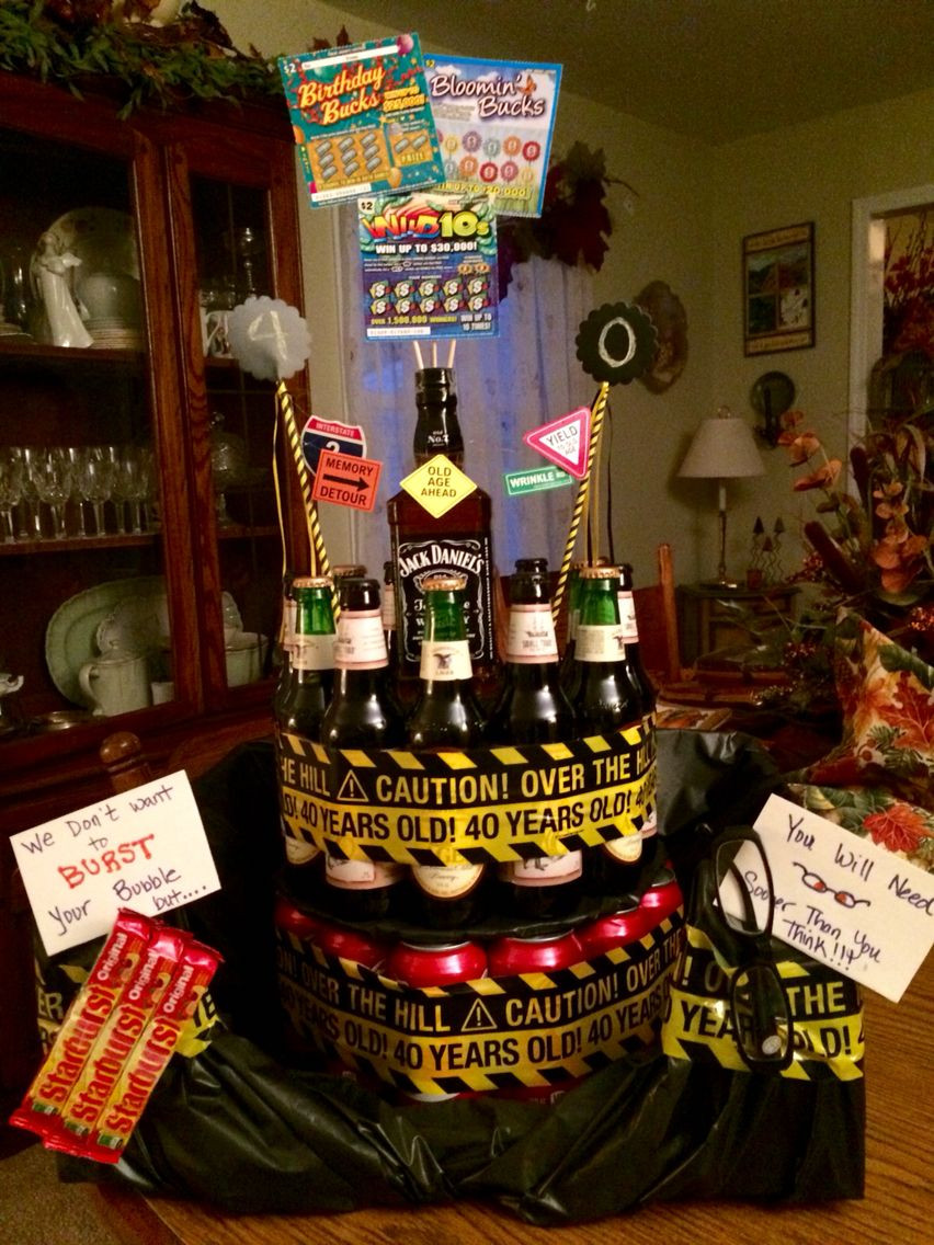 40th Birthday Cake Ideas For Him
 40th Birthday adult cake I put Coke cans on the bottom