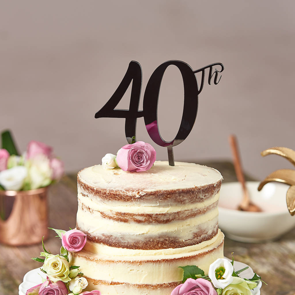 40th Birthday Cake Ideas
 40th birthday cake topper by suzy q designs