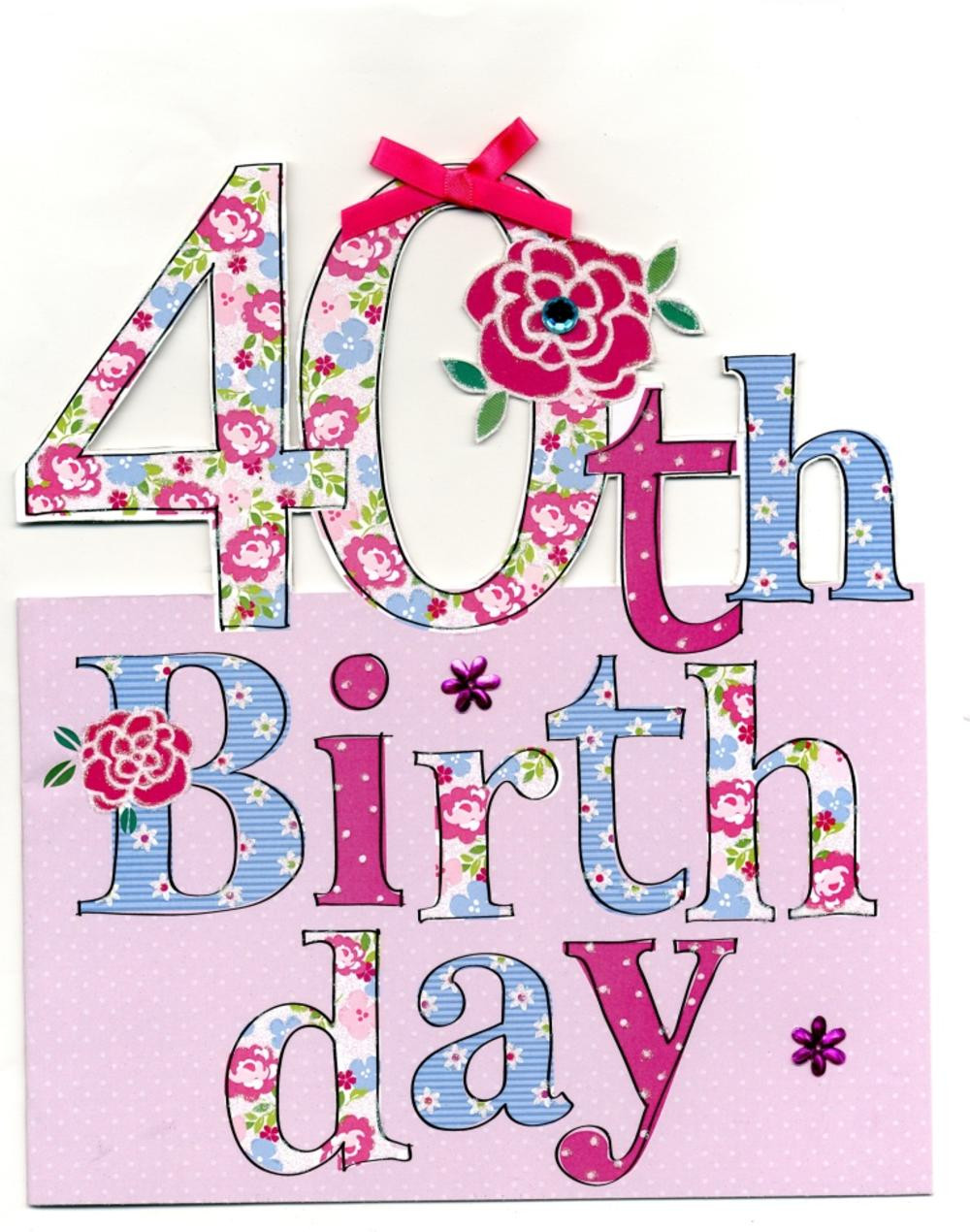 40th Birthday Card
 40th Birthday Greeting Card Cards