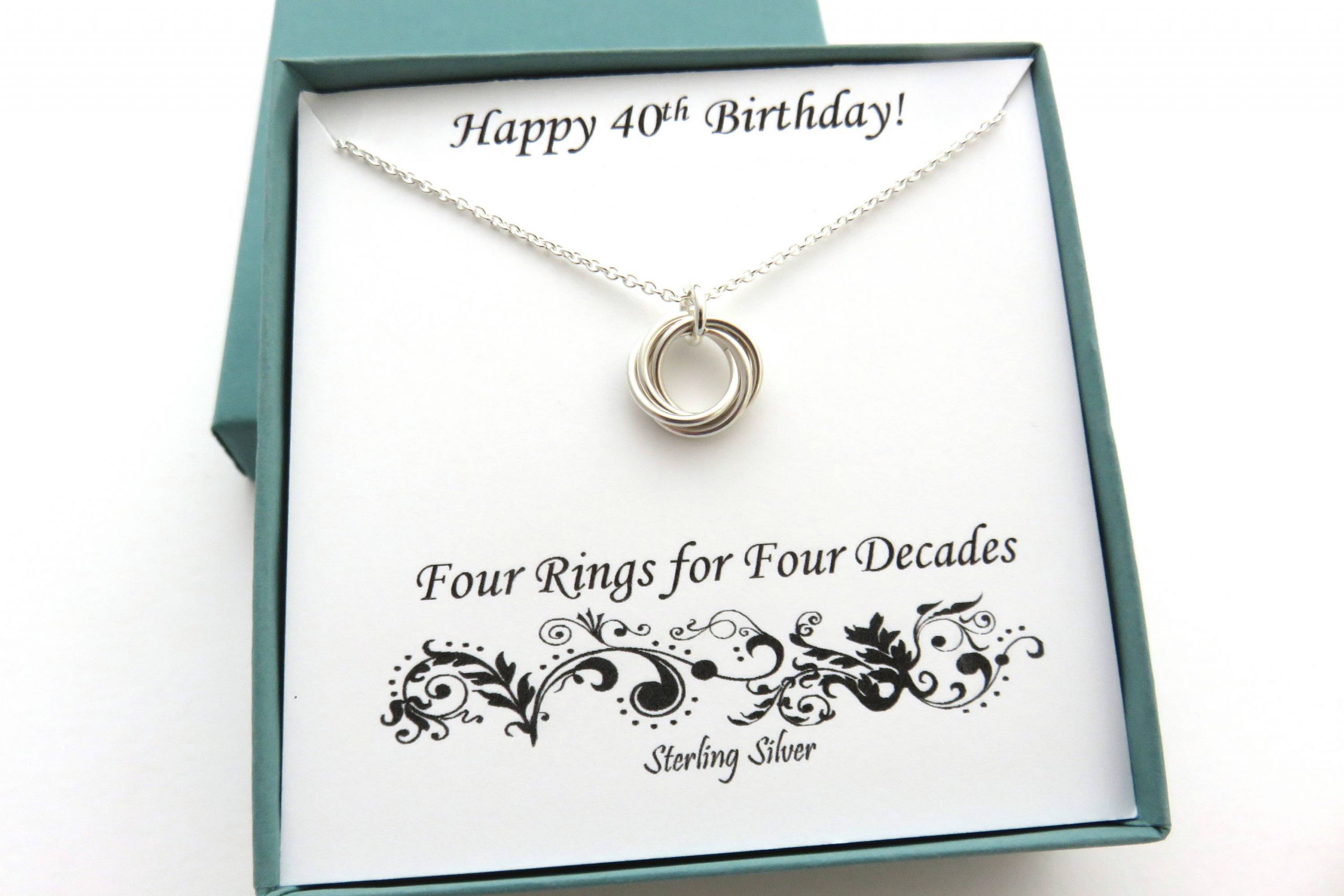 40Th Birthday Gift Ideas For Women
 40th Birthday Gifts for Women Sterling Silver Necklace