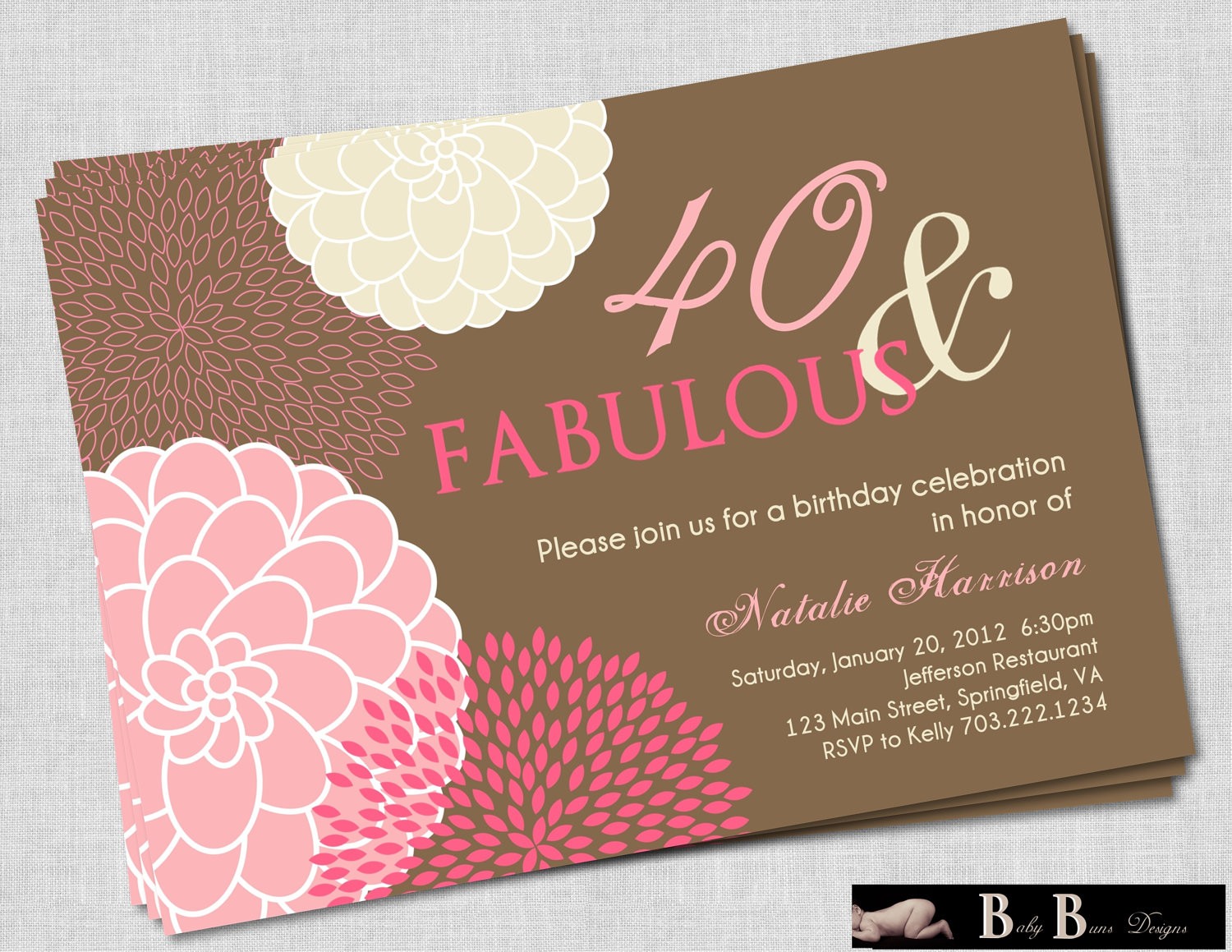 40th Birthday Invitations
 40th Birthday Invitations for Women — FREE Invitation