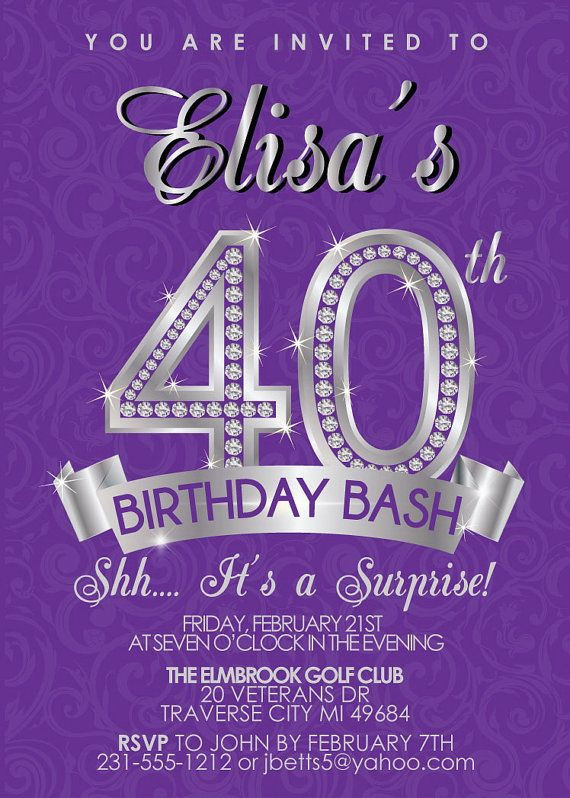 40th Birthday Invitations
 40th Birthday Invitations For Women