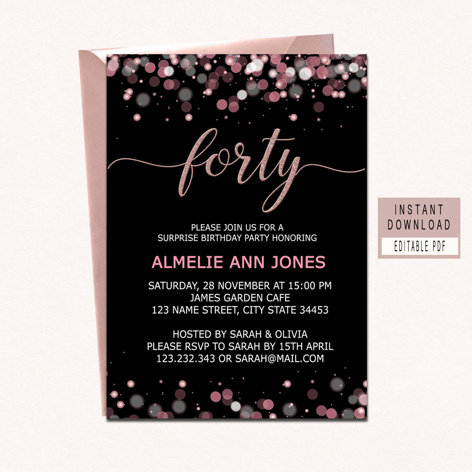 40th Birthday Invitations
 Ideas Premium Design 40th Birthday Invitations